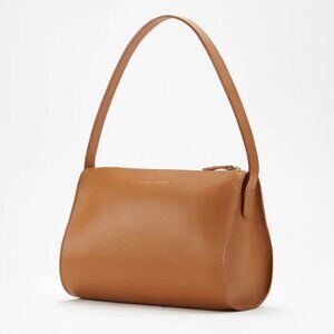 Minor History small brown leather purse, The Hug Shoulder Bag - Saddle